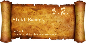 Viski Róbert névjegykártya